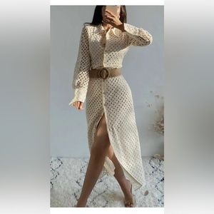 Zara embroidered dress